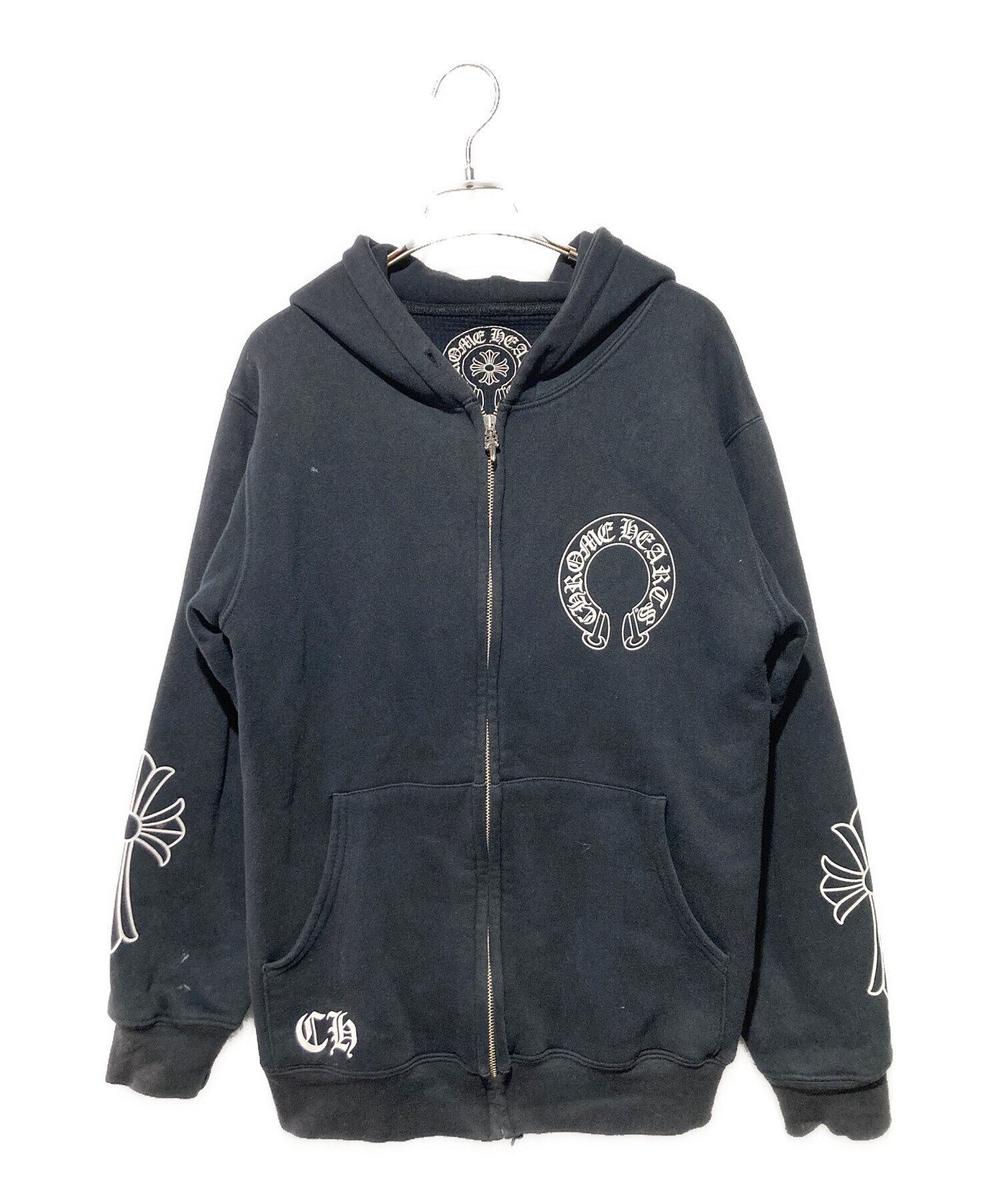 中古・古着通販】CHROME HEARTS (クロムハーツ) ダガージップパーカー ブラック サイズ:M｜ブランド・古着通販  トレファク公式【TREFAC FASHION】スマホサイト