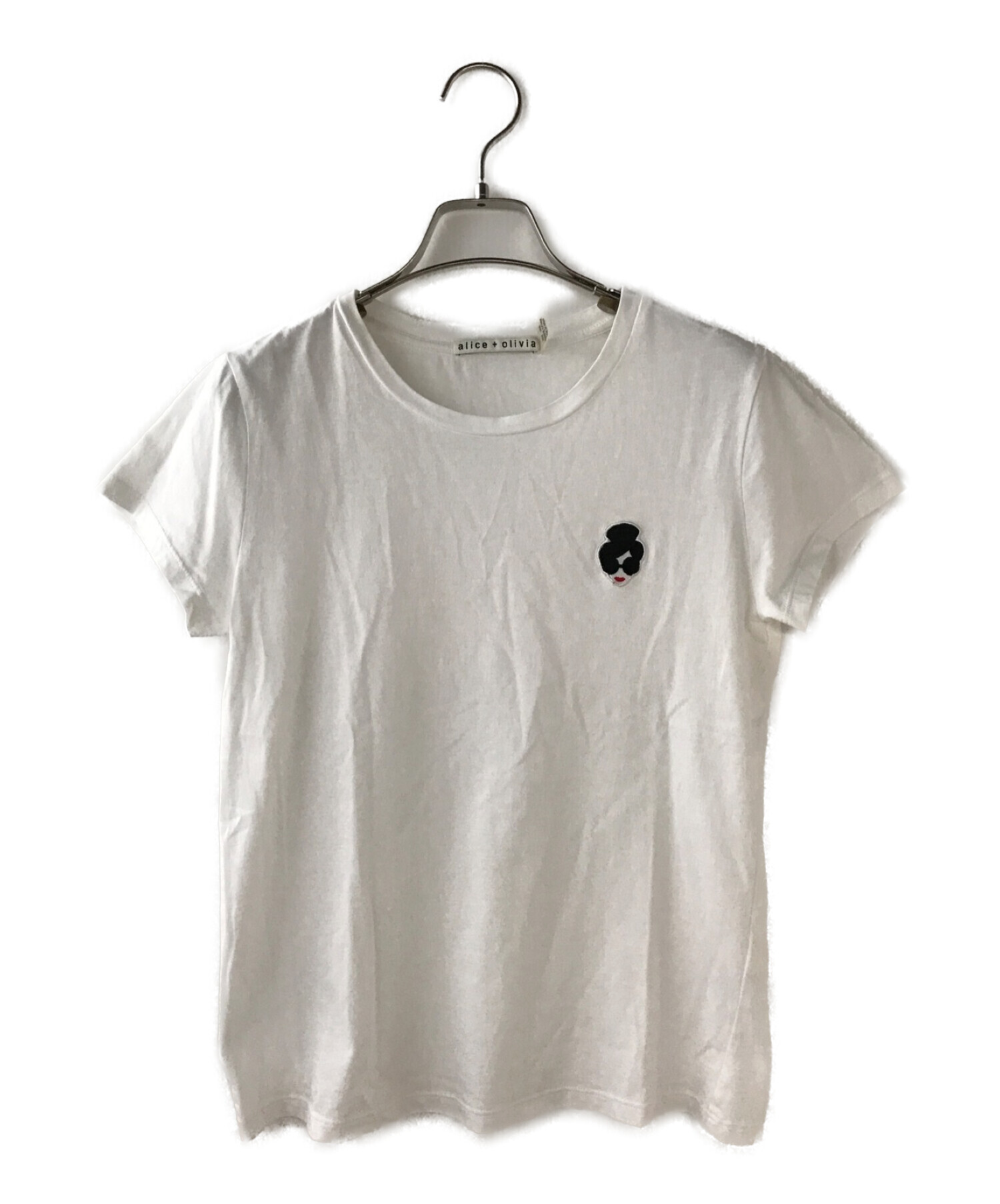 alice+olivia (アリスアンドオリビア) ワッペンTシャツ ホワイト サイズ:XS