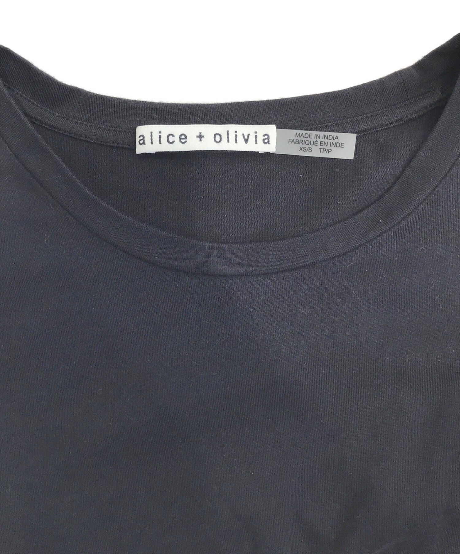 alice+olivia (アリスアンドオリビア) ワッペンTシャツ ブラック サイズ:XS