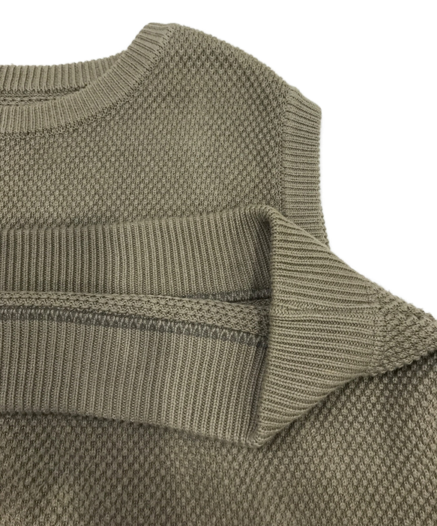 crepuscule (クレプスキュール) MOSS STITCH VEST/ニットベスト ベージュ サイズ:2