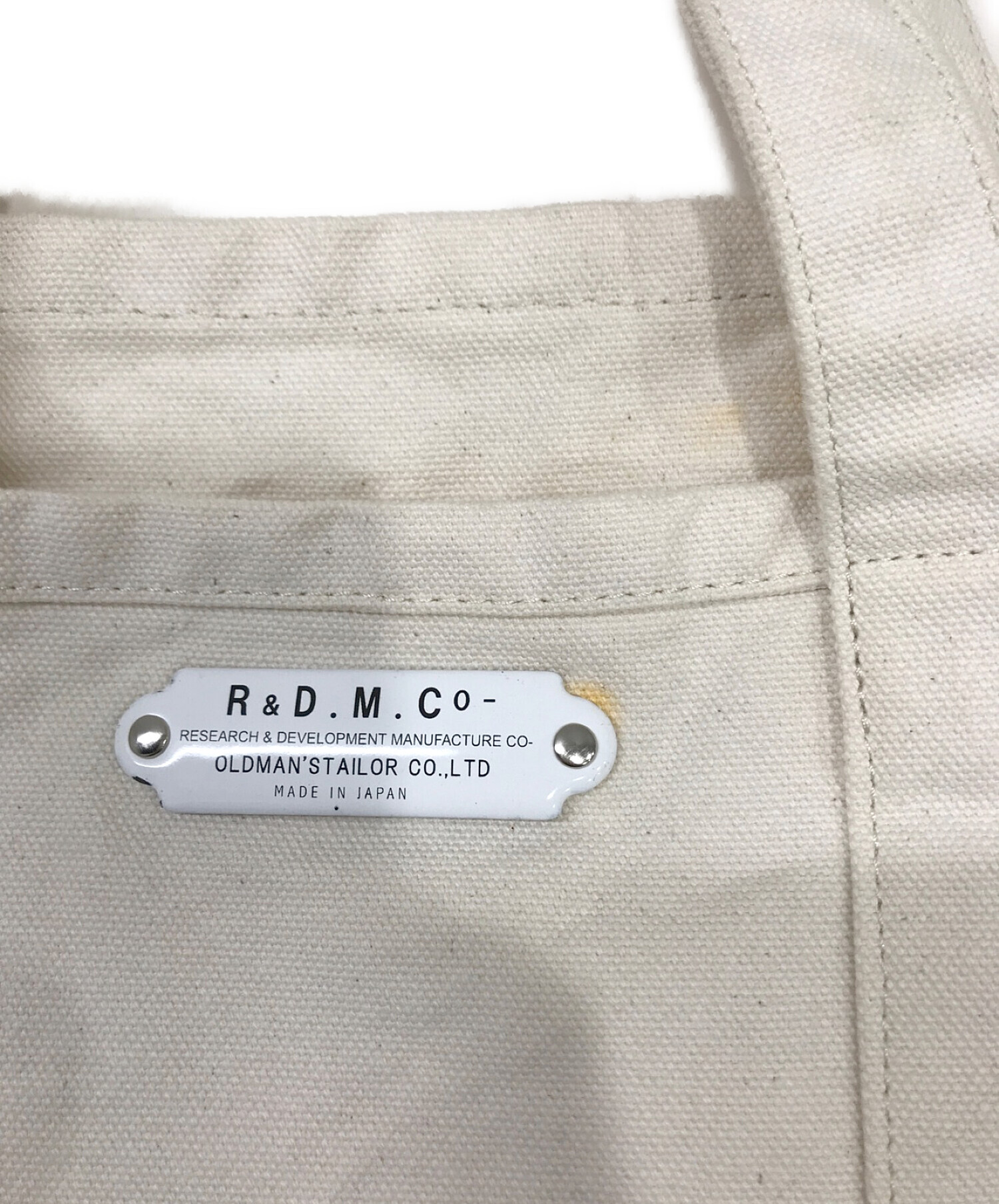 R&D.M.Co-OLDMAN'S TAILOR (オールドマンズテイラー) トートバッグ アイボリー