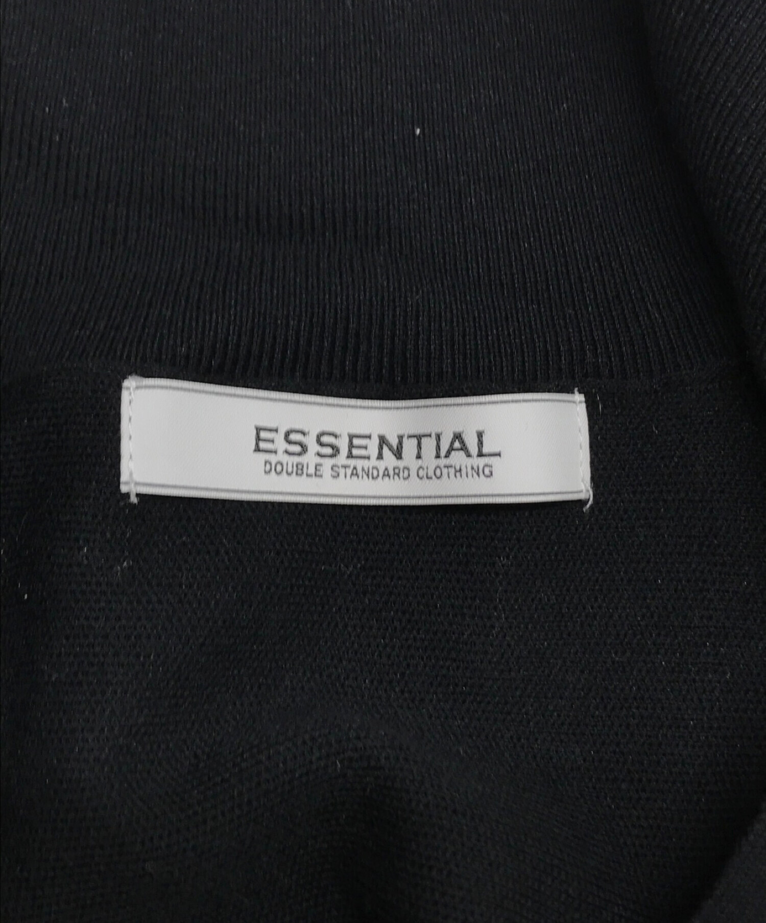ESSENTIAL DOUBLE STANDARD CLOTHING (エッセンシャルダブルスタンダードクロージング)  ハーフジップワイドシルエットニット ブラック サイズ:F