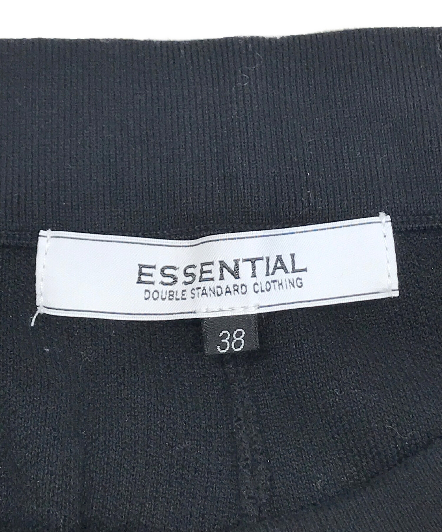 ESSENTIAL DOUBLE STANDARD CLOTHING (エッセンシャルダブルスタンダードクロージング)  スムースストレートトラックパンツ ブラック サイズ:38