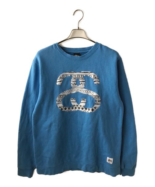 【中古・古着通販】stussy (ステューシー) SSロゴスウェット ブルー ...