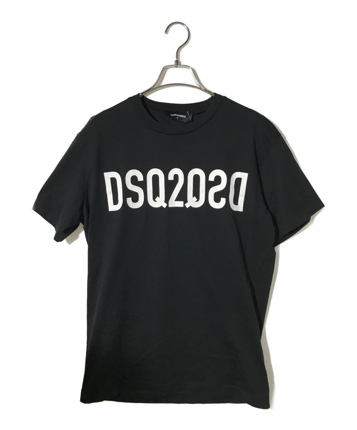DSQUARED2 (ディースクエアード) ミラーロゴプリントTシャツ ブラック サイズ:M