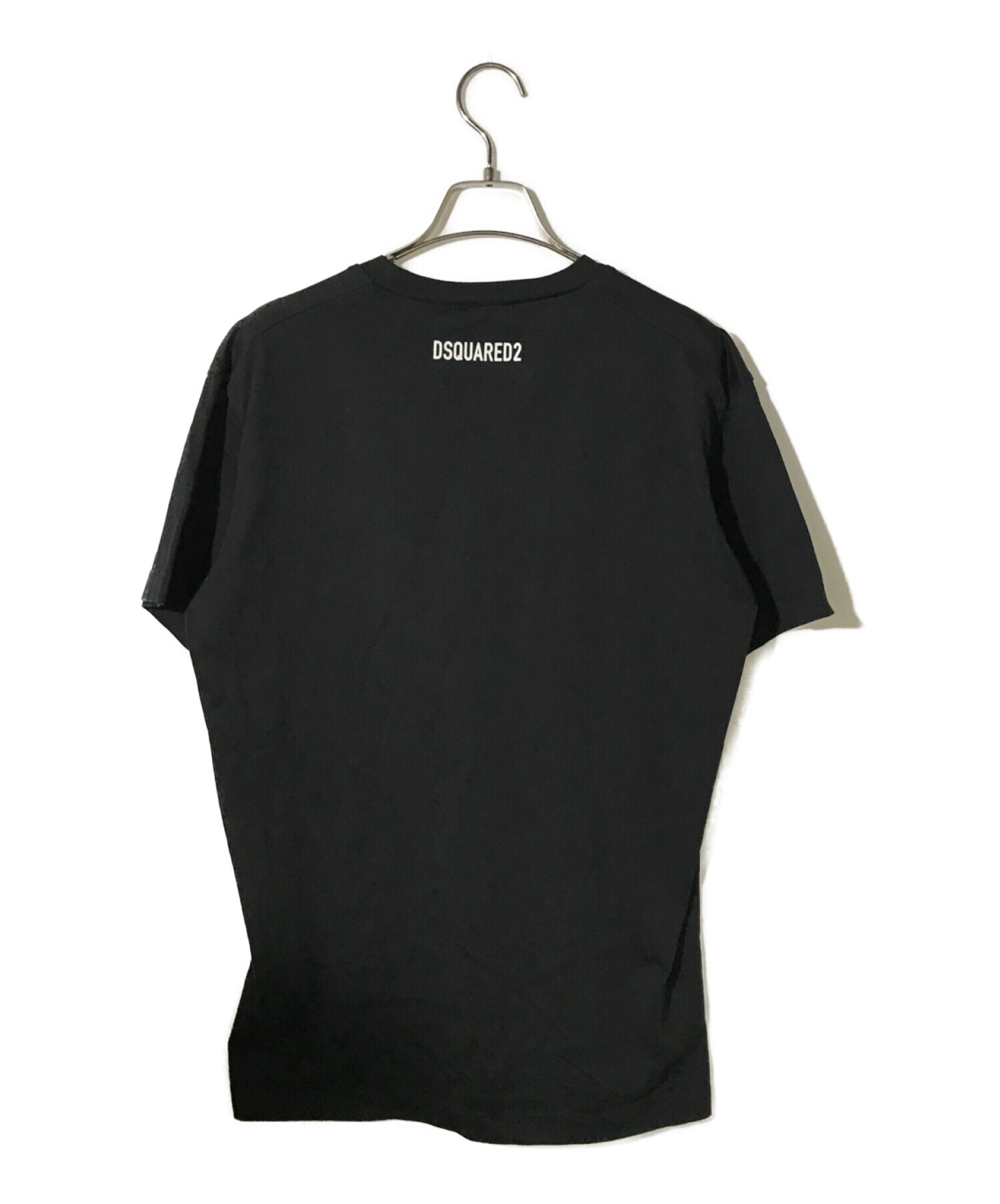 DSQUARED2 (ディースクエアード) ミラーロゴプリントTシャツ ブラック サイズ:M