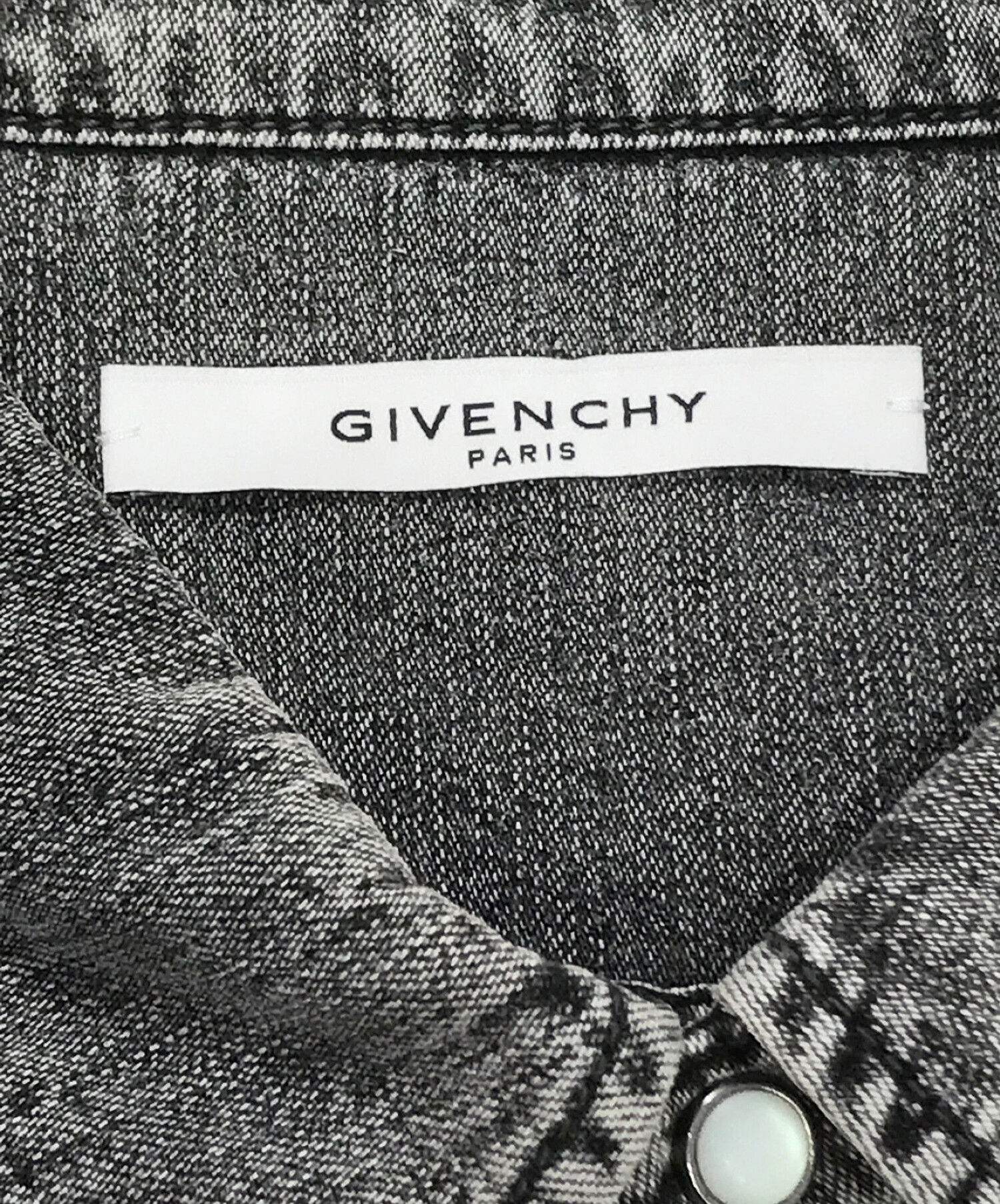 中古・古着通販】GIVENCHY (ジバンシィ) デニムシャツ グレー サイズ:L