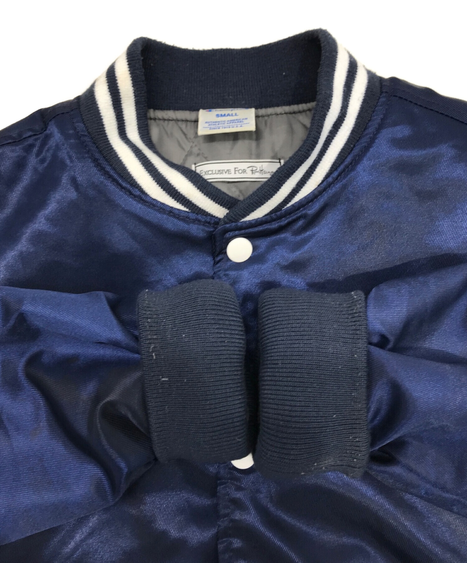 中古・古着通販】Champion (チャンピオン) スタジャン ネイビー サイズ