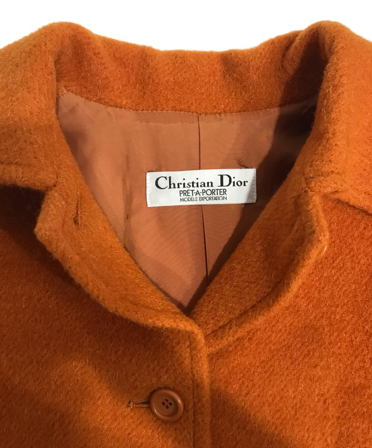 Christian Dior PRET-A-PORTER (クリスチャンディオールプレタポルテ) ウールコート ブラウン サイズ:-