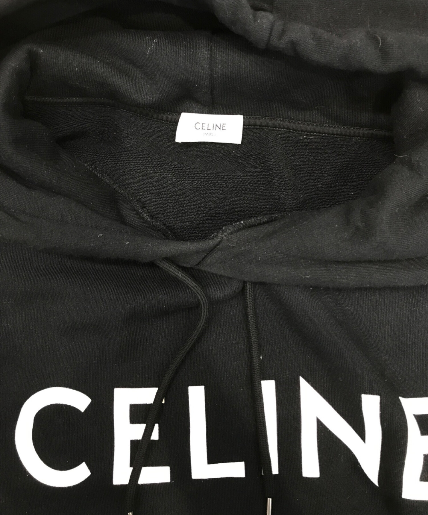 CELINE (セリーヌ) プルオーバーパーカー ブラック サイズ:XL