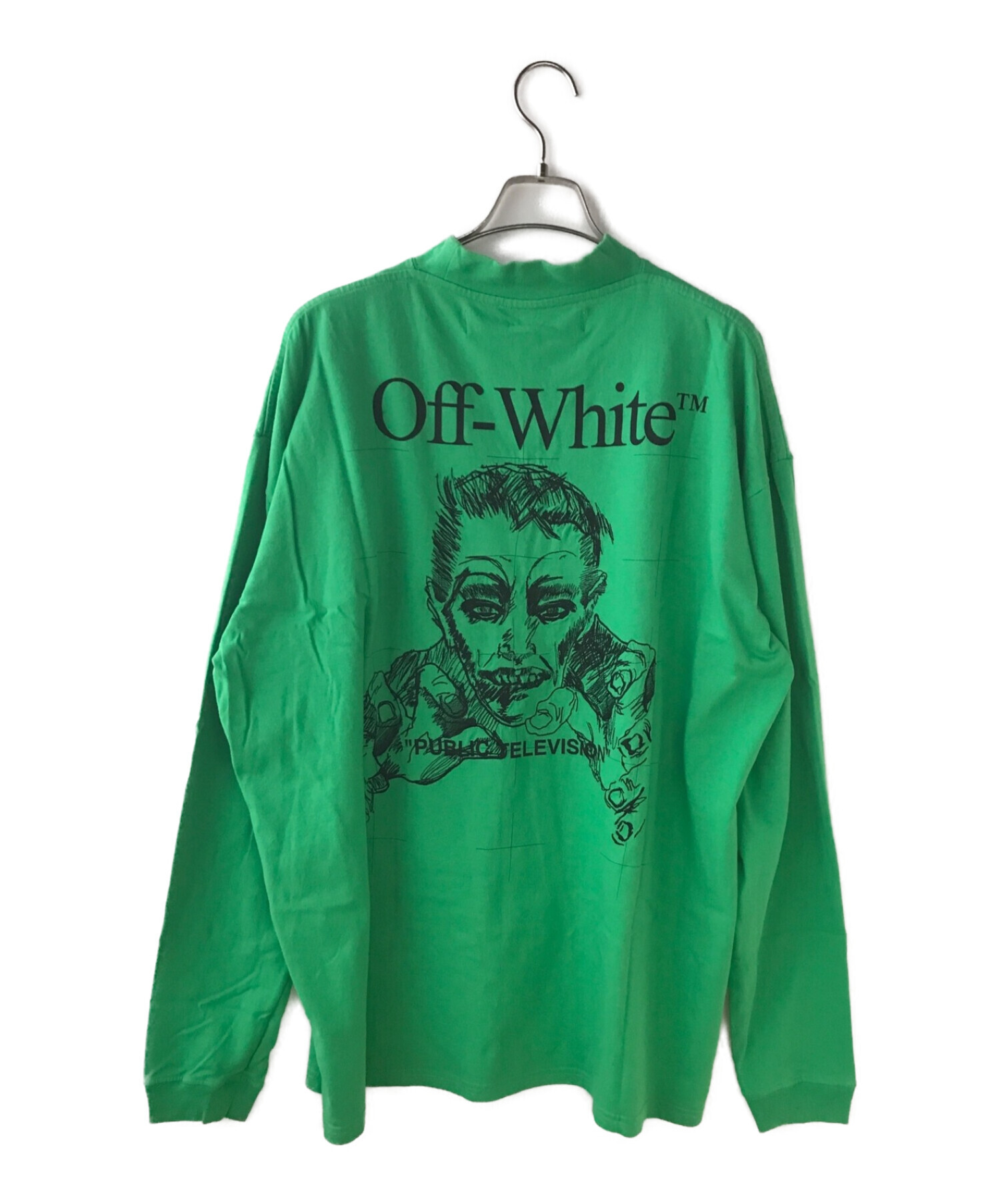 off-white オフホワイト ロングTシャツ 緑-