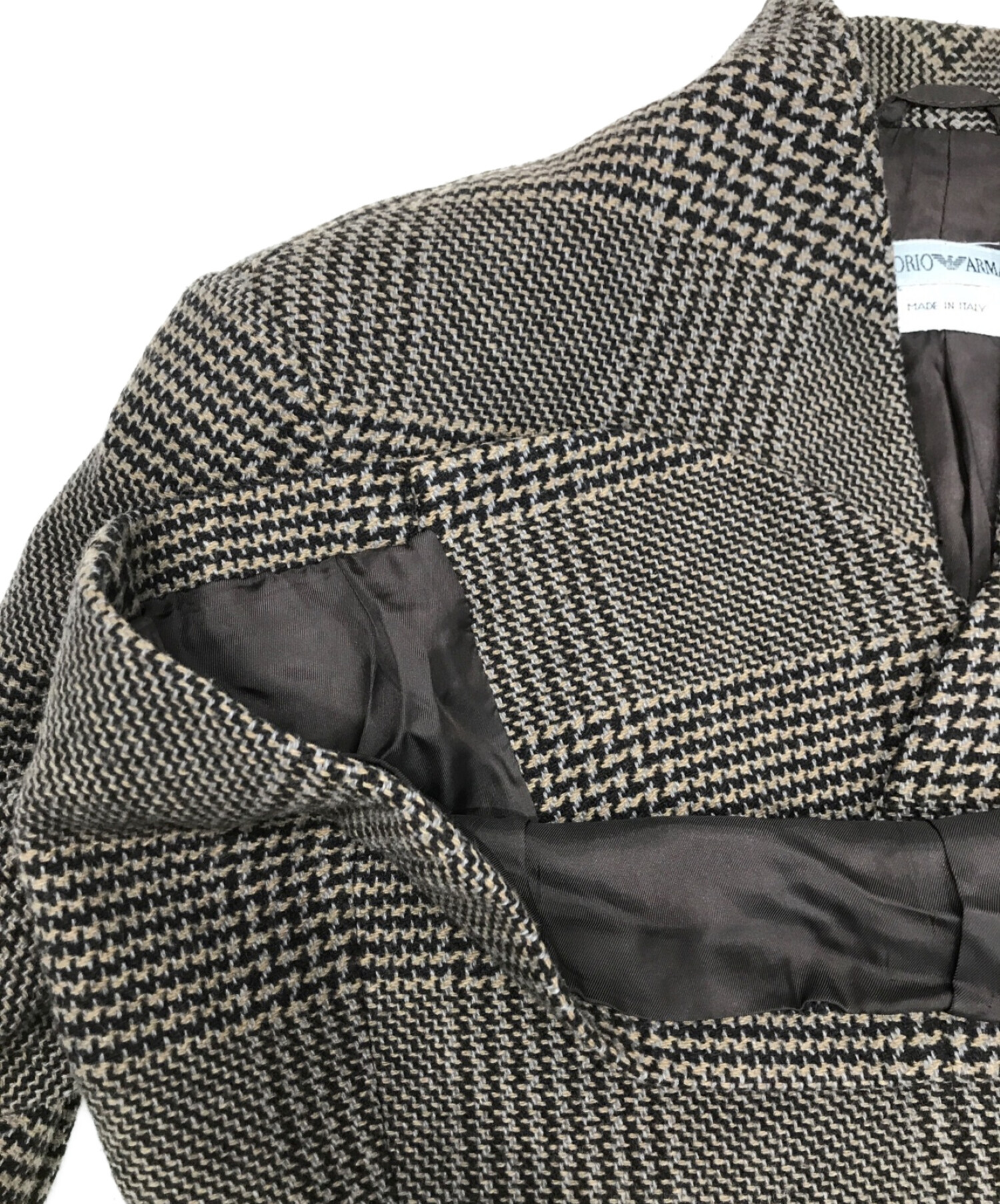 EMPORIO ARMANI (エンポリオアルマーニ) 変形ダブルテーラードジャケット ブラウン サイズ:40