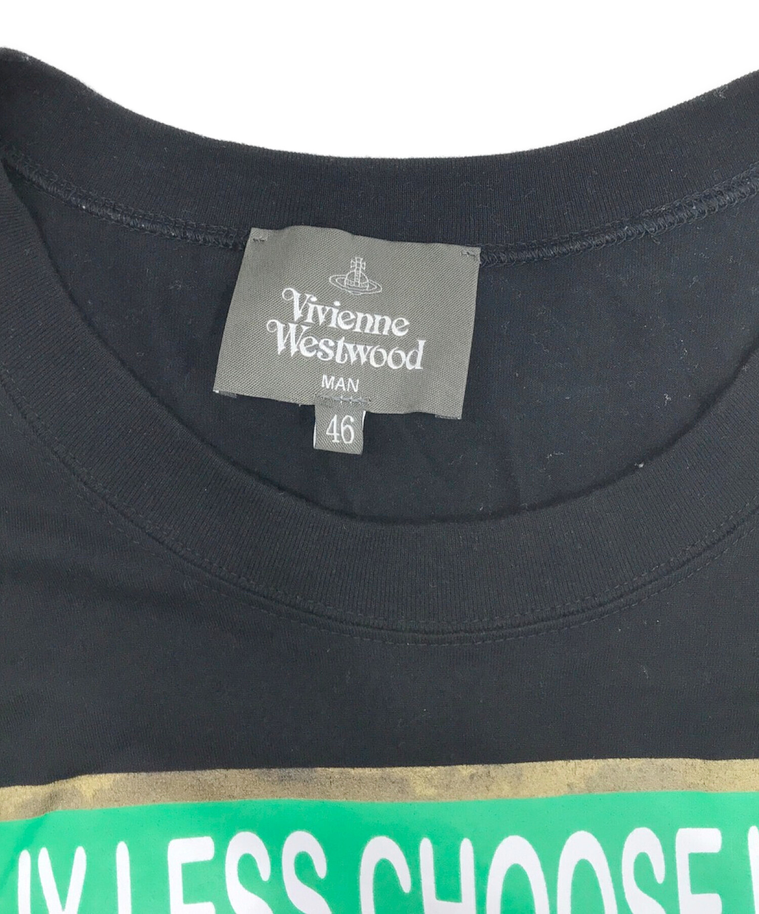 Vivienne Westwood man (ヴィヴィアン ウェストウッド マン) “BUY LESS CHOOSE WELL” エレファントTシャツ  ブラック サイズ:S