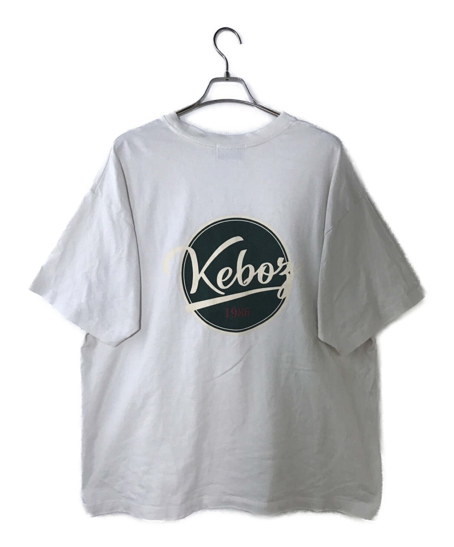 KEBOZ (ケボズ) FREAK'S STORE (フリークスストア) ロゴプリントTシャツ ホワイト サイズ:XL