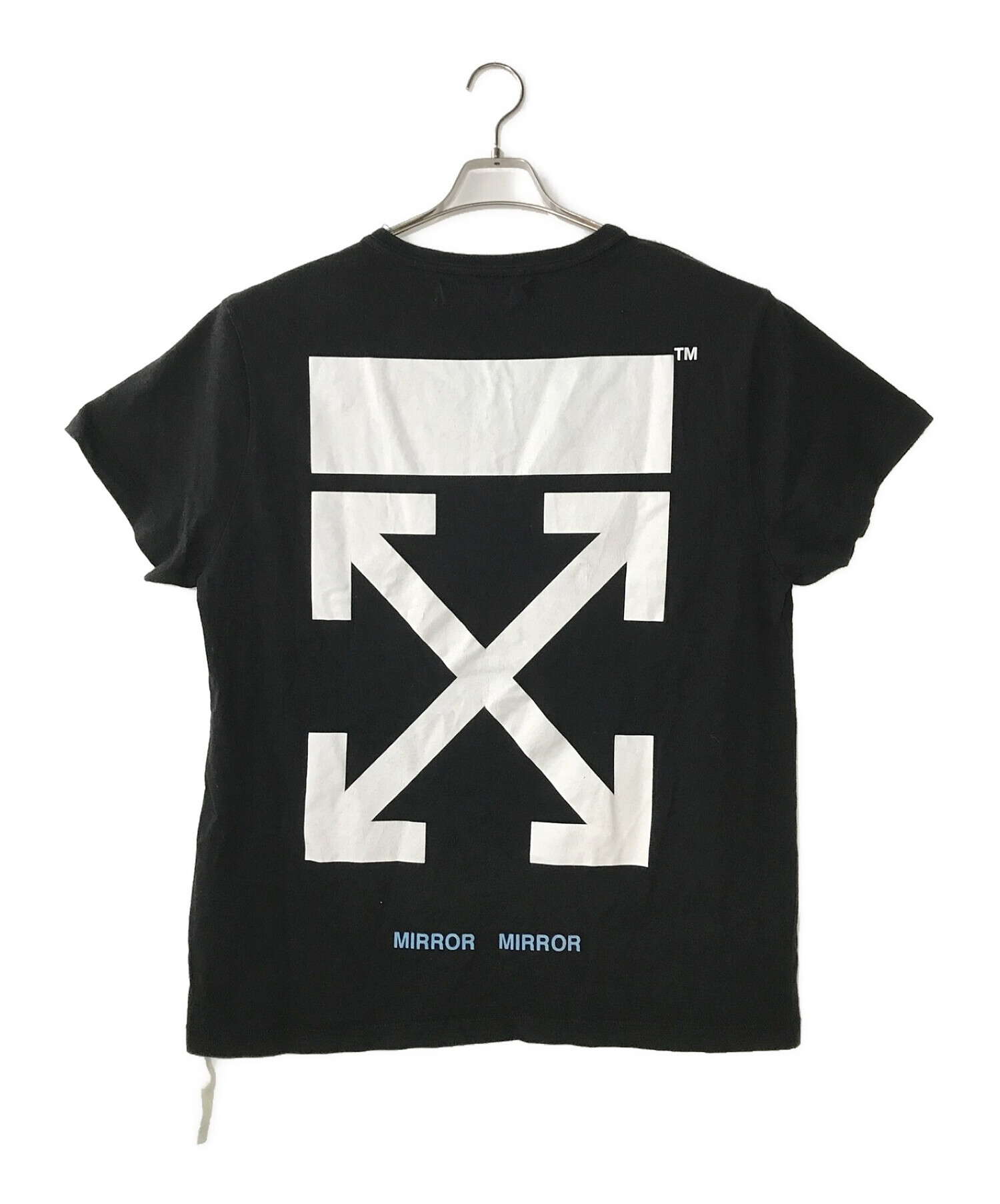 OFFWHITE (オフホワイト) arrow mirror mirror Tシャツ ブラック サイズ:M