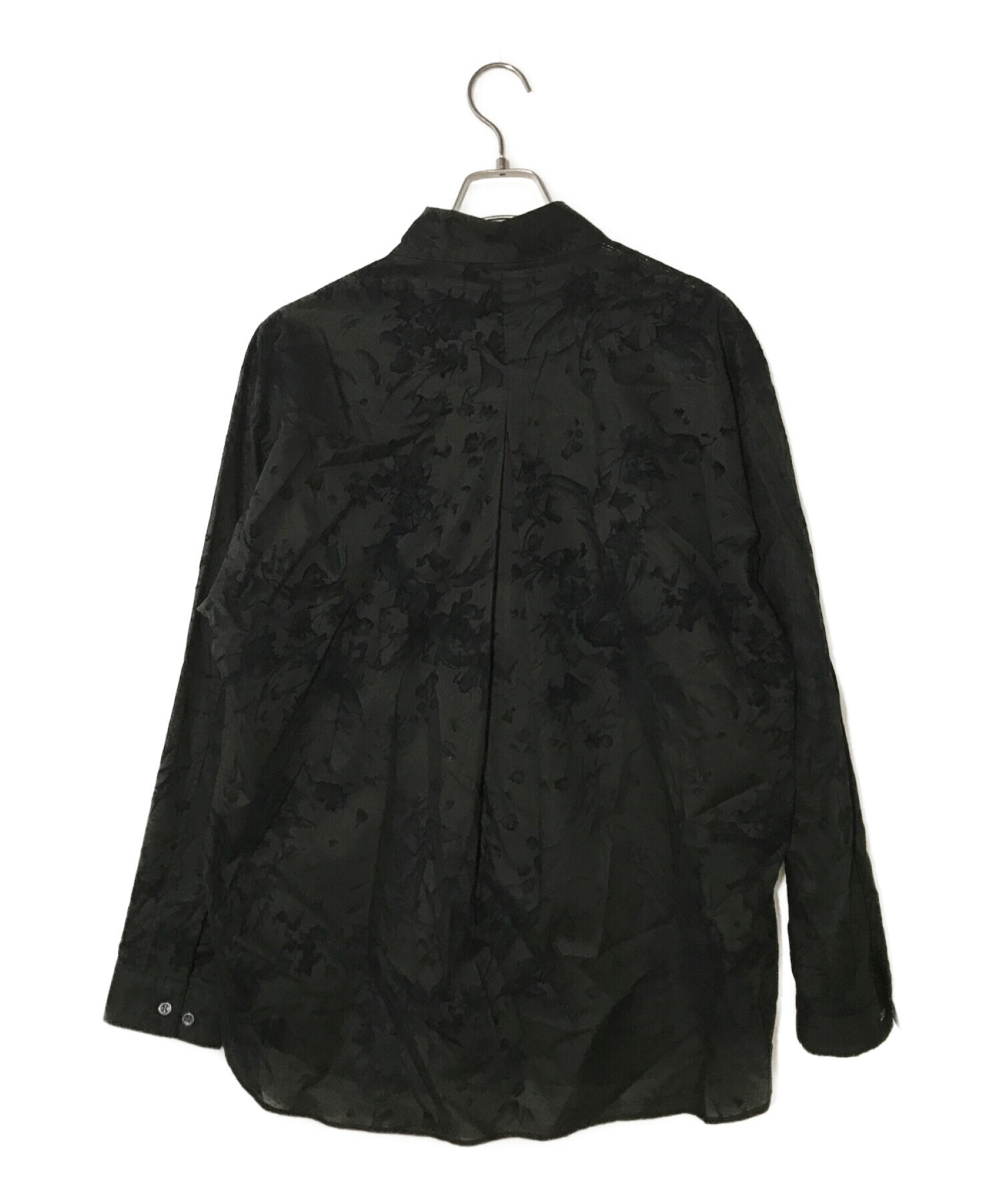 juha (ユハ) FLOWER FLOCKY LS SHIRT -BLACK- ブラック サイズ:3