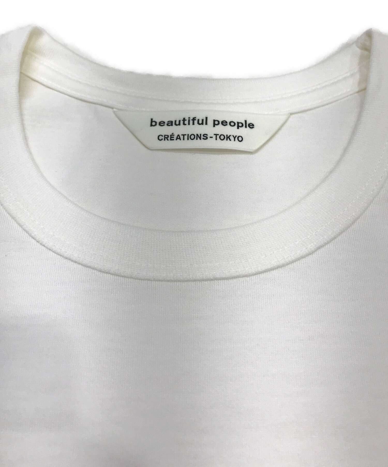 beautiful people (ビューティフルピープル) ネームタグTシャツ ホワイト サイズ:150