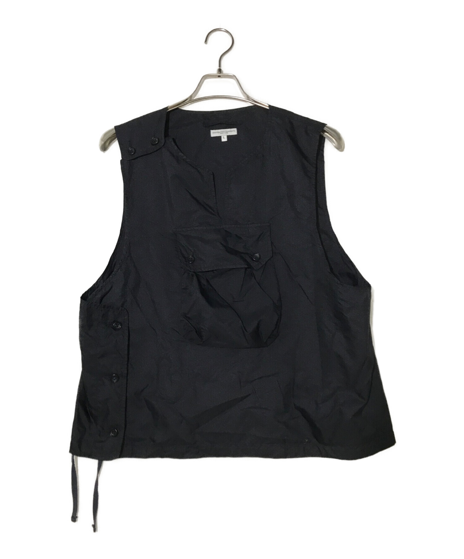 Engineered Garments (エンジニアードガーメンツ) カバーベスト ナイロン cover vest nylon ネイビー サイズ:L