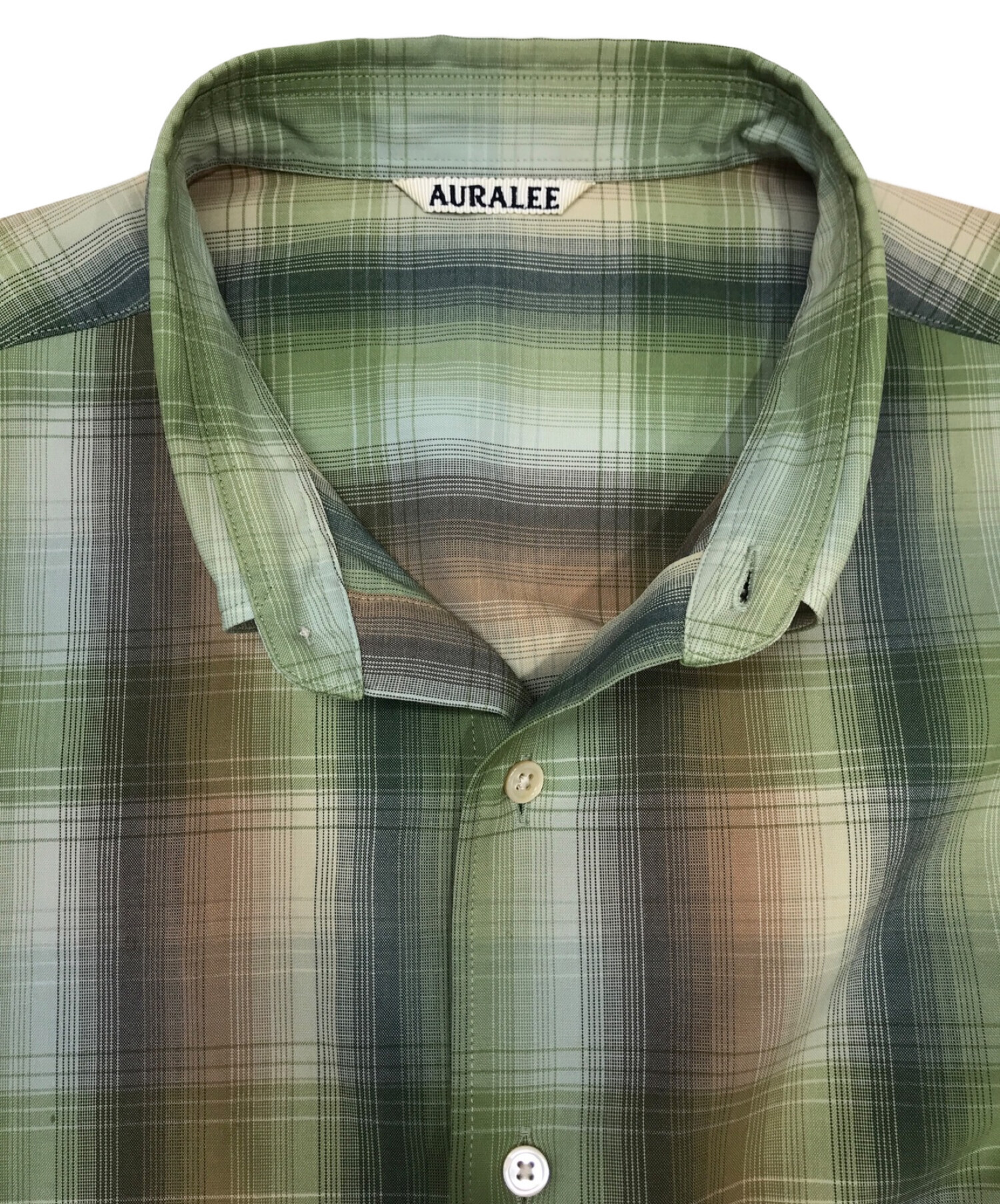 中古・古着通販】AURALEE (オーラリー) SUPER LIGHT WOOL CHECK SHIRTS