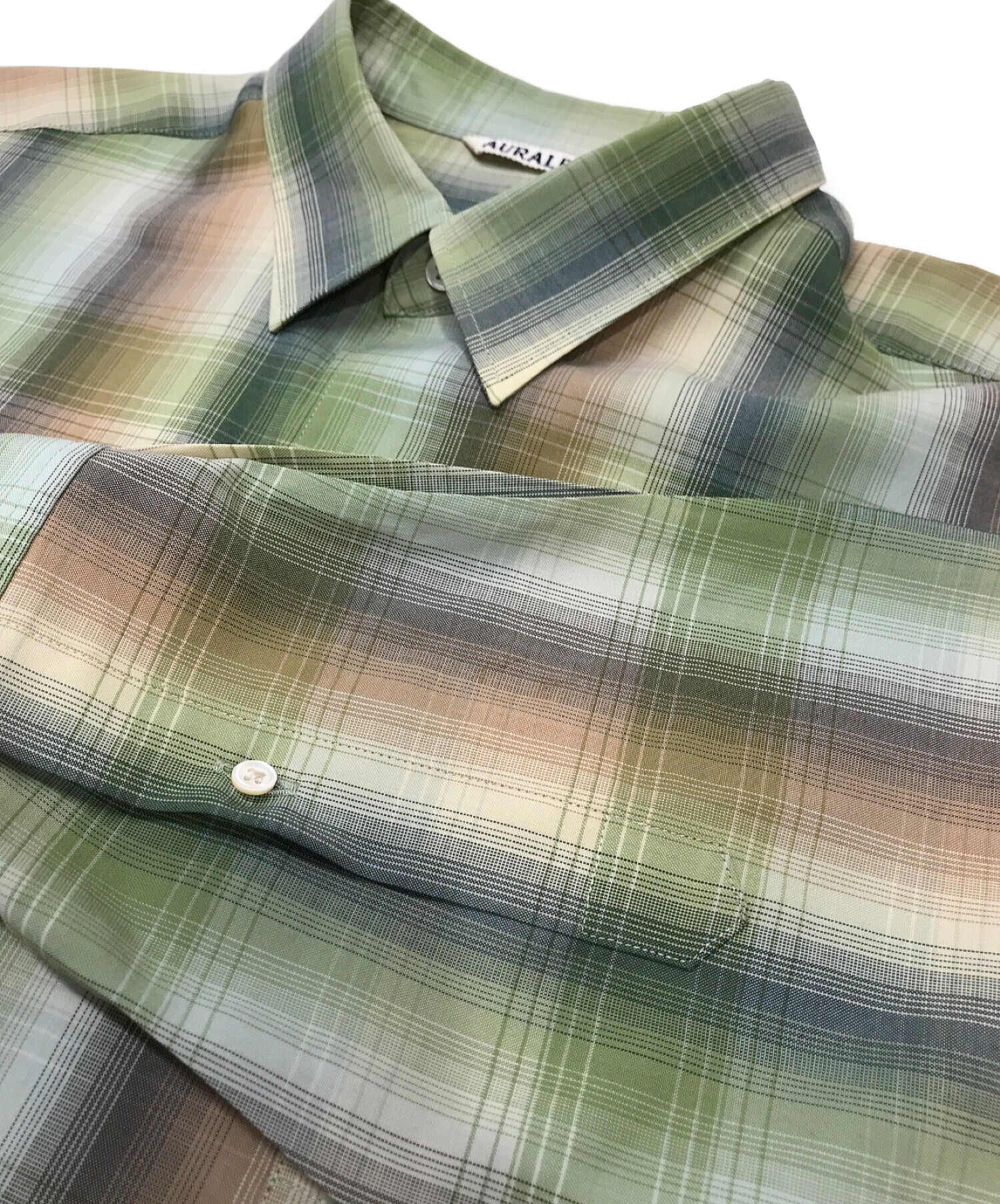 中古・古着通販】AURALEE (オーラリー) SUPER LIGHT WOOL CHECK SHIRTS