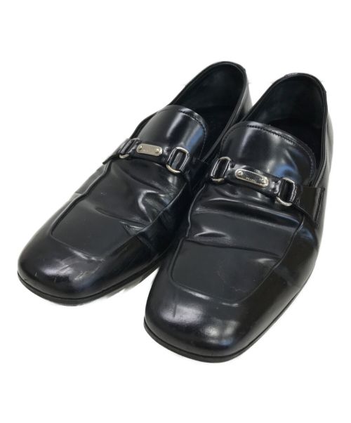 中古・古着通販】PRADA (プラダ) ビットローファー ブラック サイズ:6