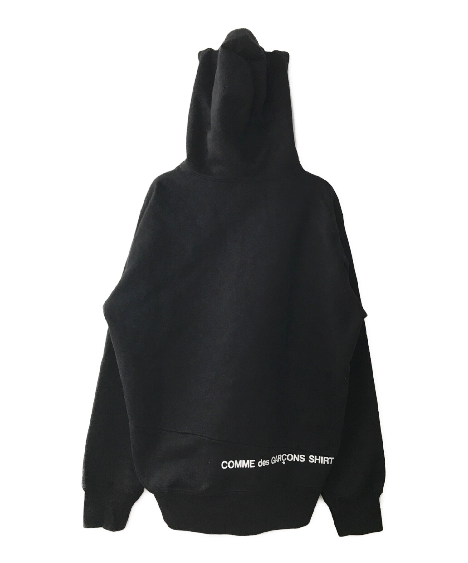 SUPREME (シュプリーム) COMME des GARCONS SHIRT (コムデギャルソンシャツ) Split Box Logo パーカー  ブラック サイズ:M