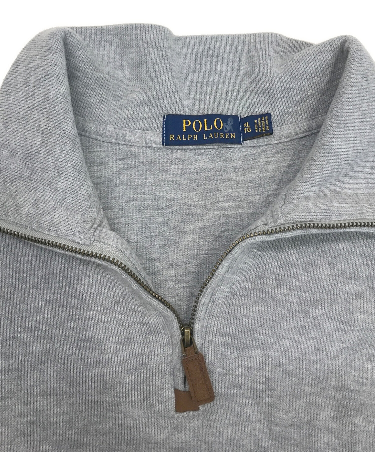 POLO RALPH LAUREN (ポロ・ラルフローレン) ハーフジップニット グレー サイズ:XL