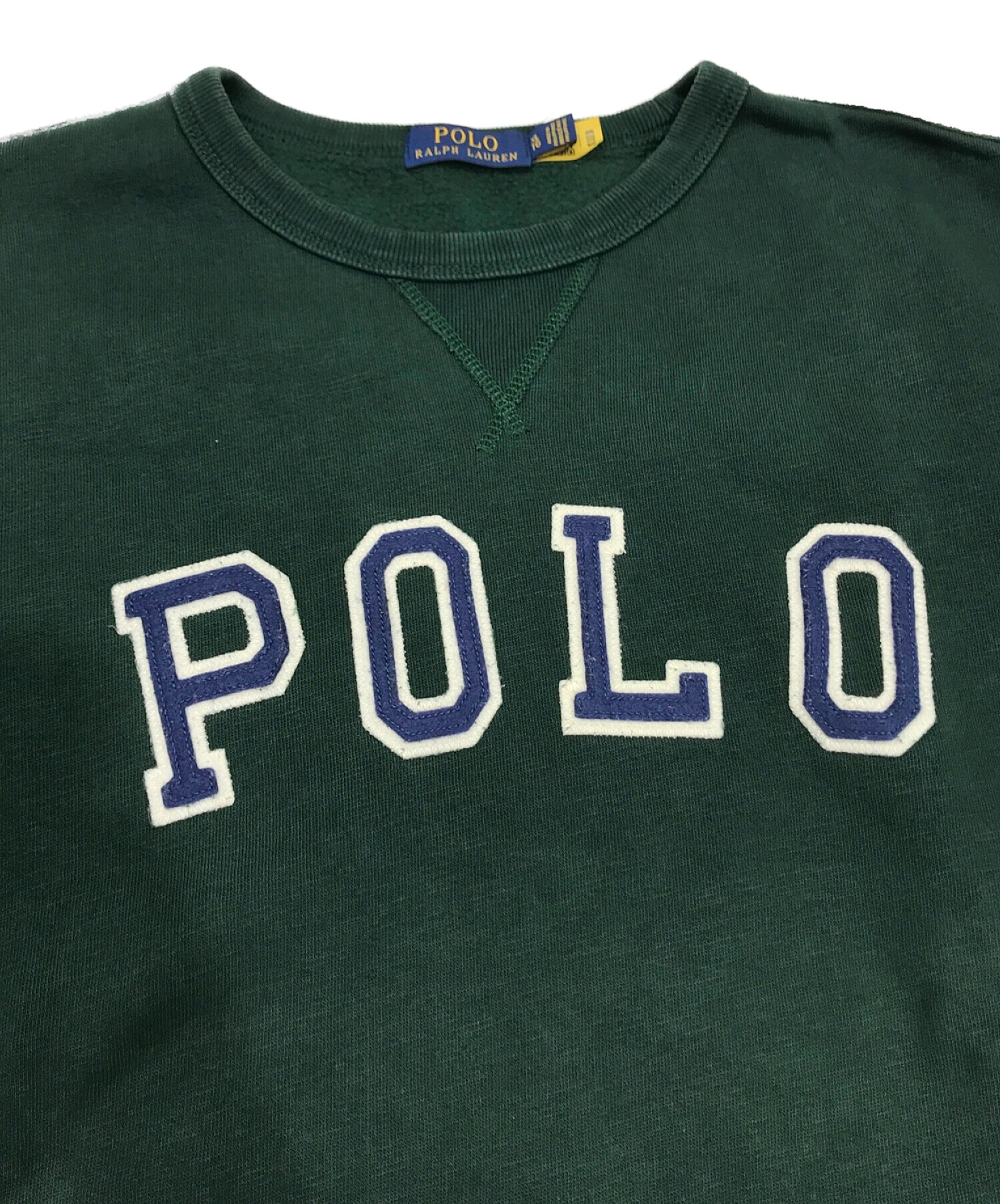 POLO RALPH LAUREN (ポロ・ラルフローレン) クルーネックスウェット グリーン サイズ:XL