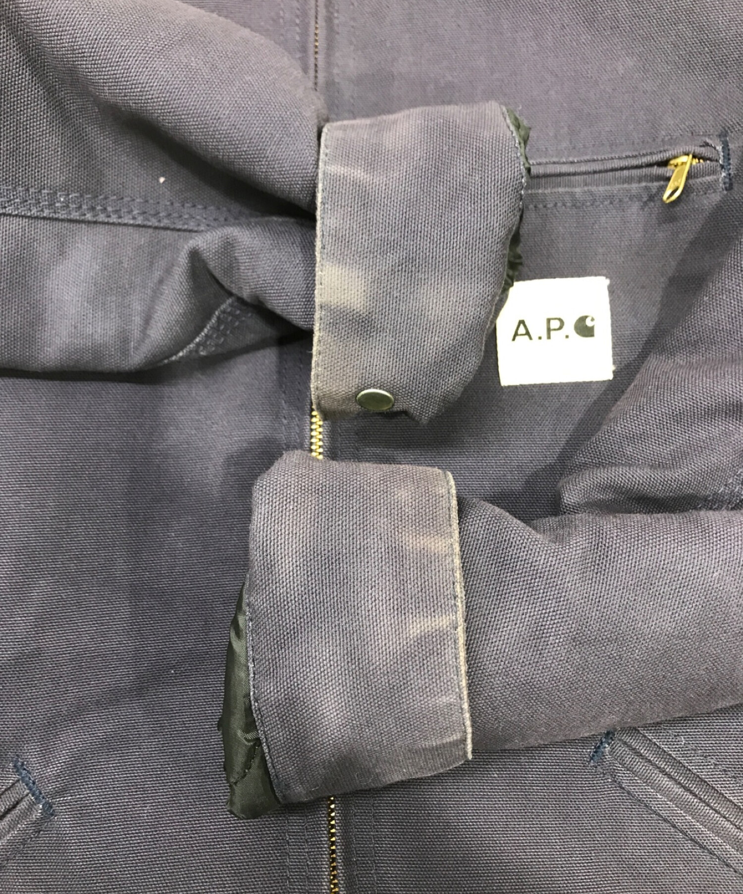 A.P.C. (アー・ペー・セー) CarHartt (カーハート) DETROIT REVISITED JKT デトロイトボアジャケット ネイビー  サイズ:S