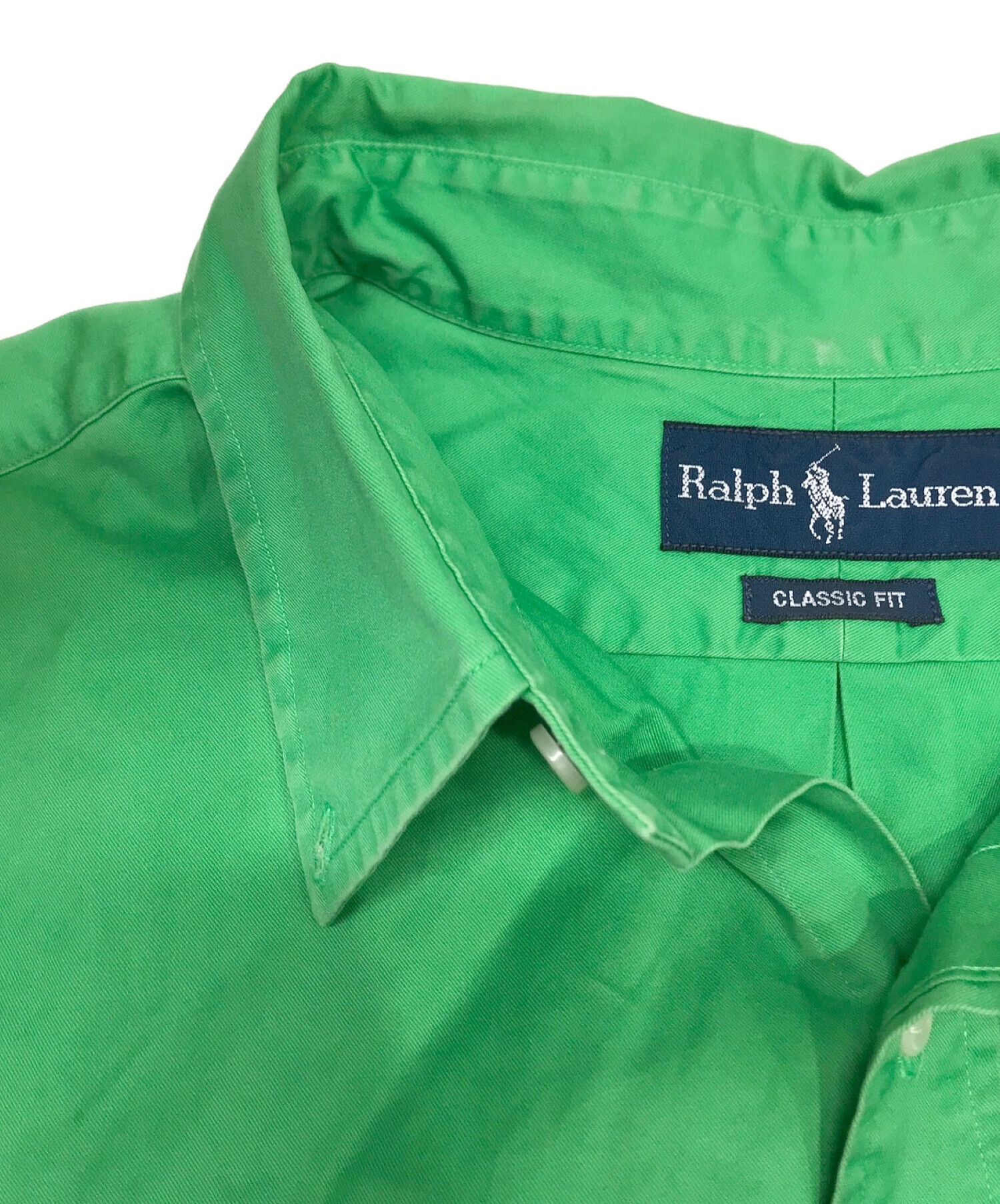 中古・古着通販】RALPH LAUREN (ラルフローレン) 半袖シャツ グリーン