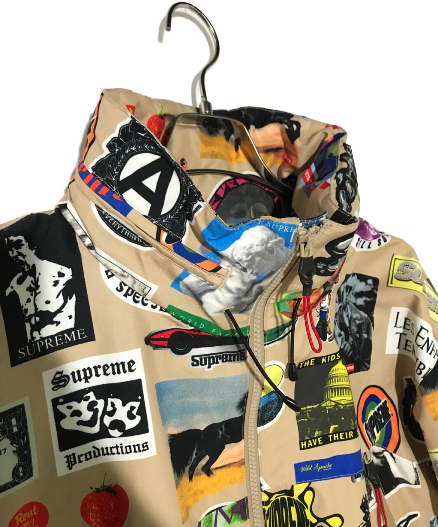 SUPREME (シュプリーム) gore-tex stickers shell jacket ベージュ サイズ:L