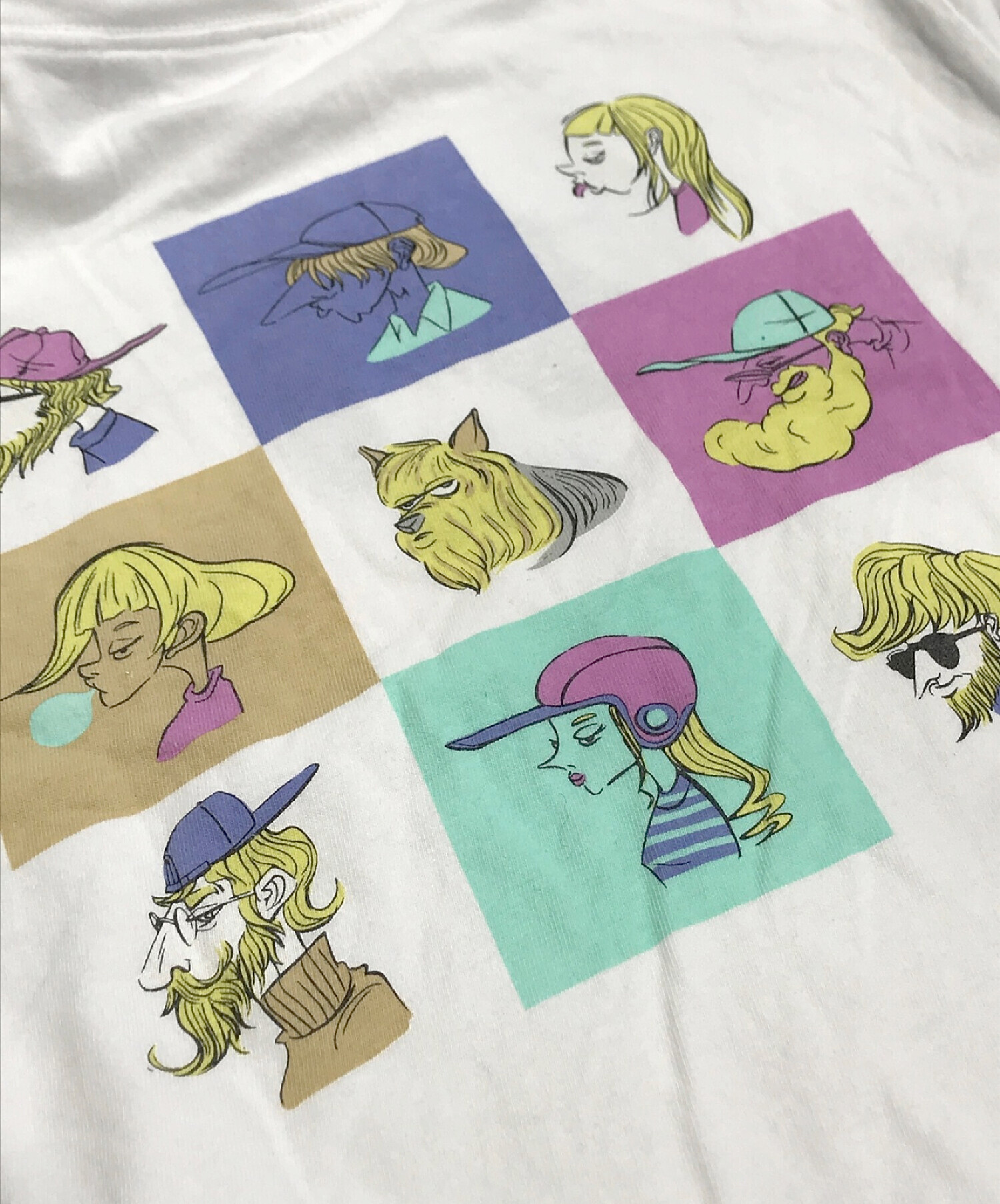 Left Alone (レフトアローン) 刺繍Tシャツ ホワイト サイズ:Ｓ