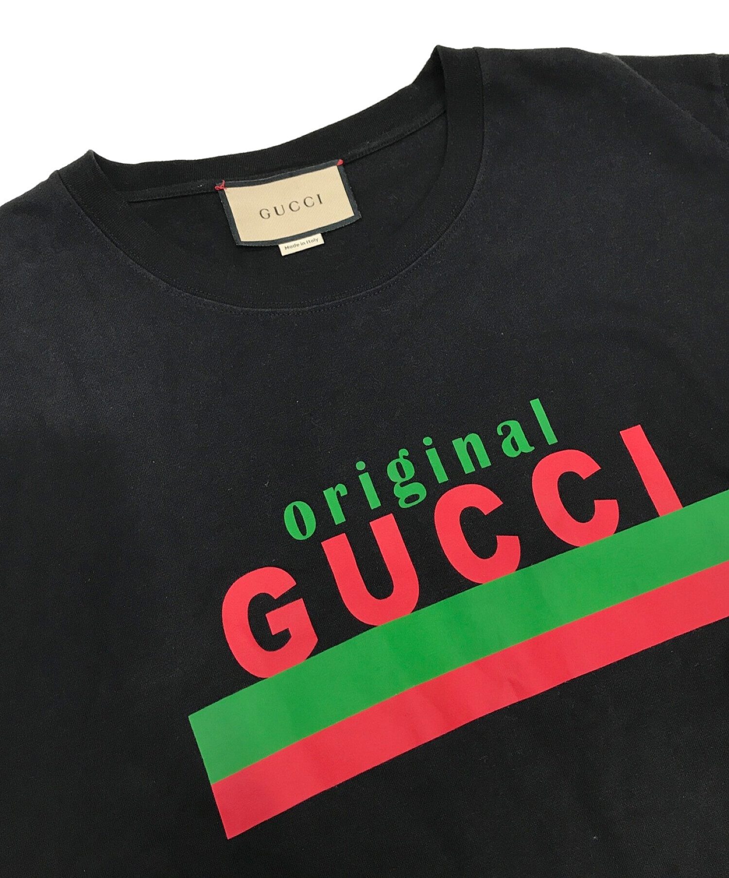 中古・古着通販】GUCCI (グッチ) プリントTシャツ ブラック サイズ:L