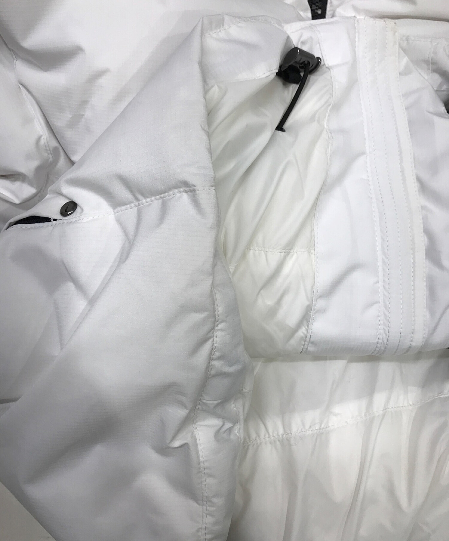 POLO RALPH LAUREN (ポロ・ラルフローレン) ダウンジャケット ホワイト×ブラック サイズ:LG