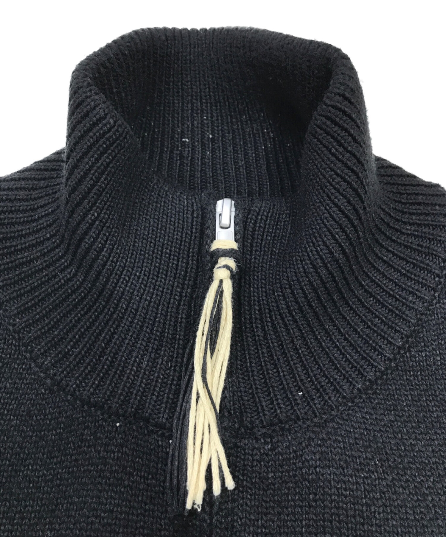 AMBERGLEAM (アンバーグリーム) Fringe Vest Sweater ブラック サイズ:FREE