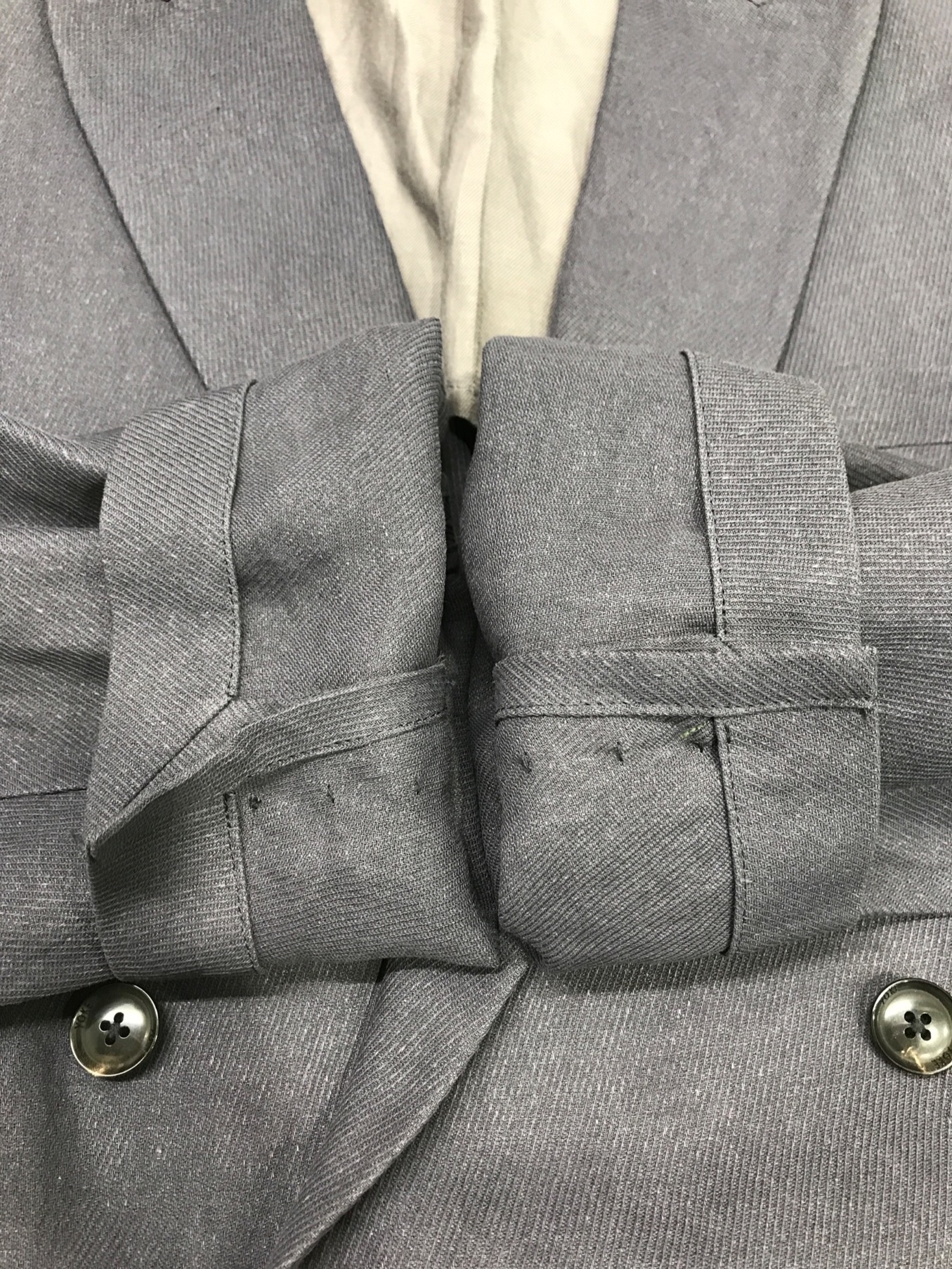 中古・古着通販】YOKE (ヨーク) PAPER KERSEY SIDE OPEN DOUBLE-BREASTED JACKET ネイビー  サイズ:3｜ブランド・古着通販 トレファク公式【TREFAC FASHION】スマホサイト