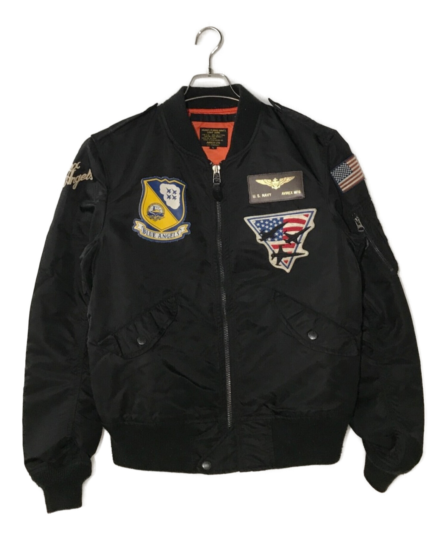 中古・古着通販】AVIREX (アヴィレックス) L－2B BLUE ANGELS ブラック サイズ:L｜ブランド・古着通販  トレファク公式【TREFAC FASHION】スマホサイト