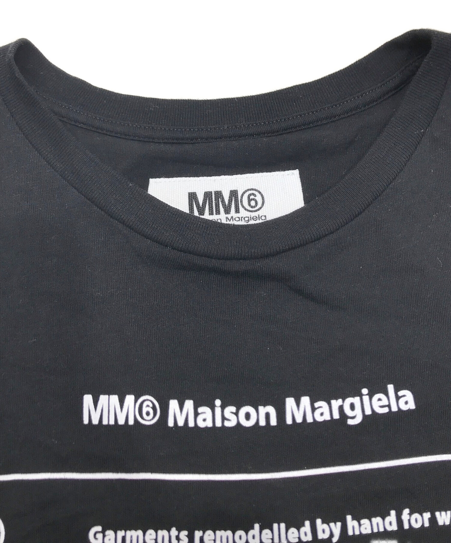MM6 Maison Margiela (エムエムシックス メゾンマルジェラ) プリントTシャツ ブラック サイズ:10