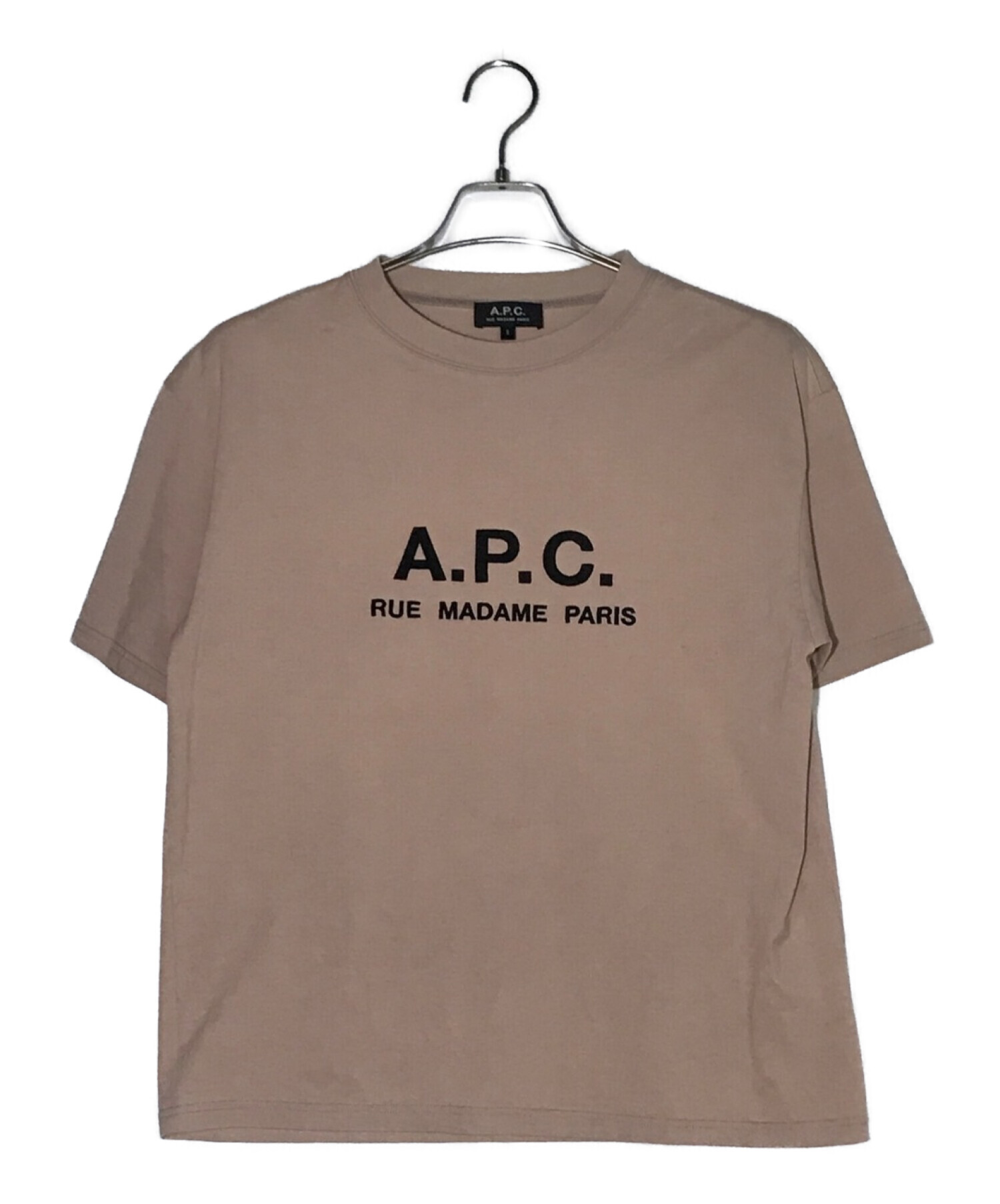 A.P.C. (アーペーセー) 刺繍ロゴTシャツ ベージュ サイズ:S
