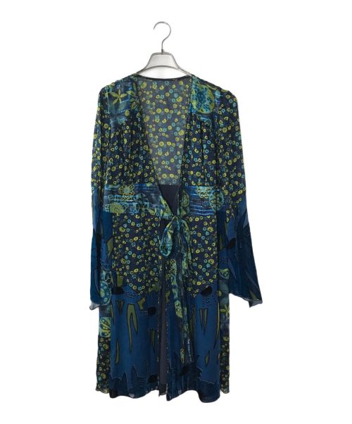 【中古・古着通販】ANNA SUI (アナスイ) フラワーデザインガウンワンピース ブルー サイズ:4｜ブランド・古着通販  トレファク公式【TREFAC FASHION】スマホサイト