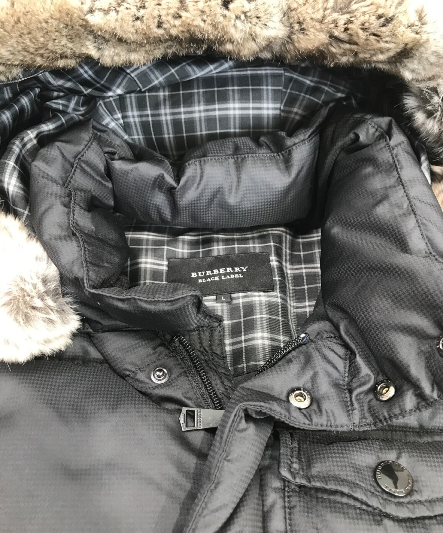 中古・古着通販】BURBERRY BLACK LABEL (バーバリーブラックレーベル) ダウンベスト ブラック サイズ:L｜ブランド・古着通販  トレファク公式【TREFAC FASHION】スマホサイト