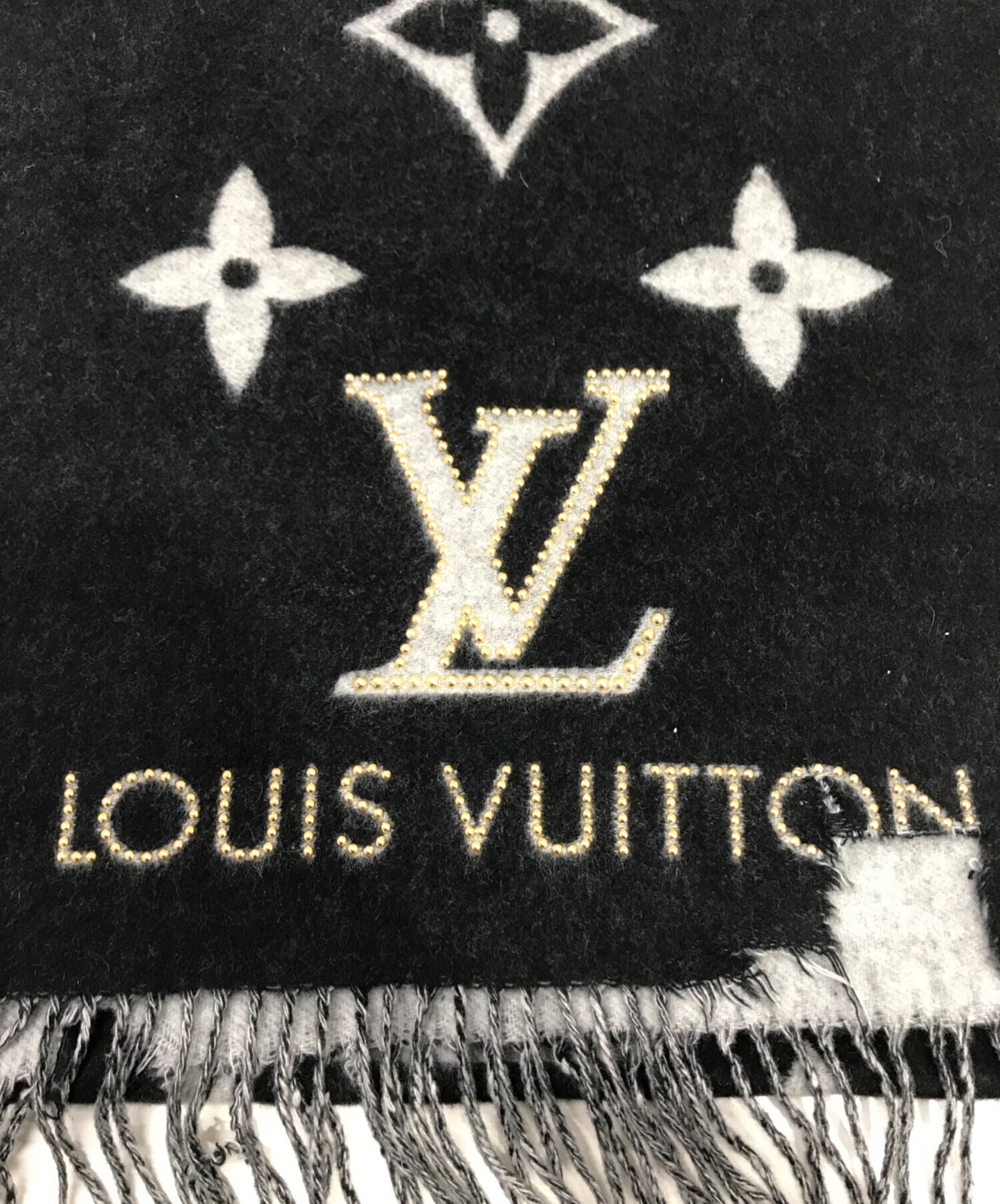 中古・古着通販】LOUIS VUITTON (ルイ ヴィトン) マフラー ブラック｜ブランド・古着通販 トレファク公式【TREFAC  FASHION】スマホサイト