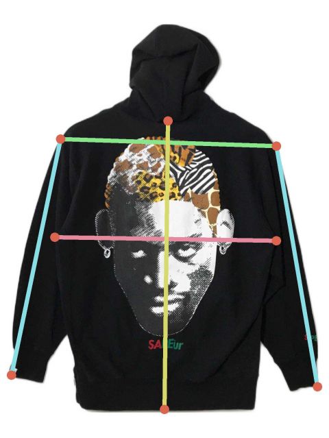 中古】SAPEur しんどい サプール REALTREEHEAD HOODIE XLサイズ リアルツリーヘッド フーディー ブラック  プルオーバーパーカー【