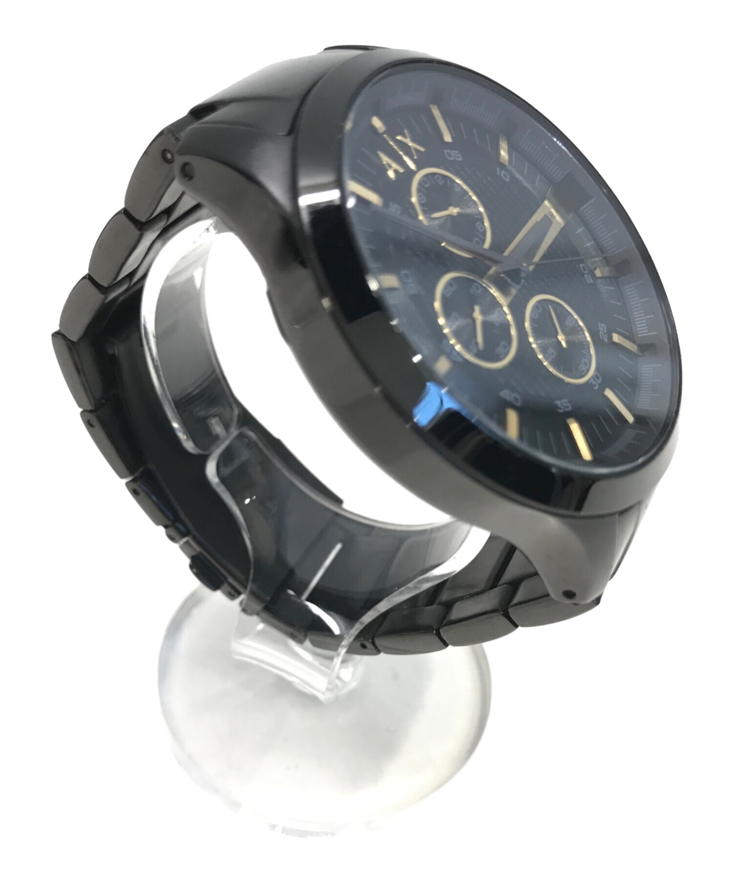 中古・古着通販】ARMANI EXCHANGE (アルマーニ エクスチェンジ) 腕時計 ブラック｜ブランド・古着通販 トレファク公式【TREFAC  FASHION】スマホサイト