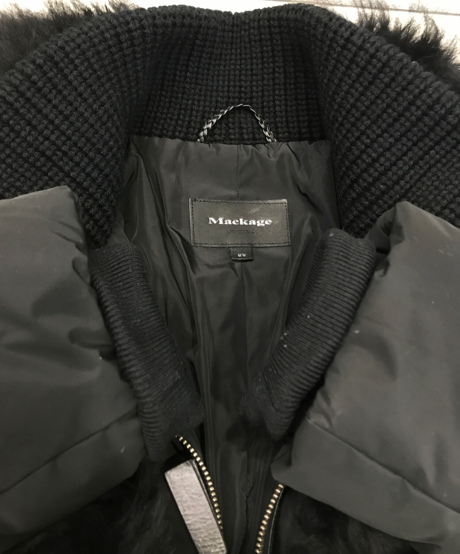 中古・古着通販】mackage (マッカージュ) ファーダウンコート ブラック サイズ:M｜ブランド・古着通販 トレファク公式【TREFAC  FASHION】スマホサイト