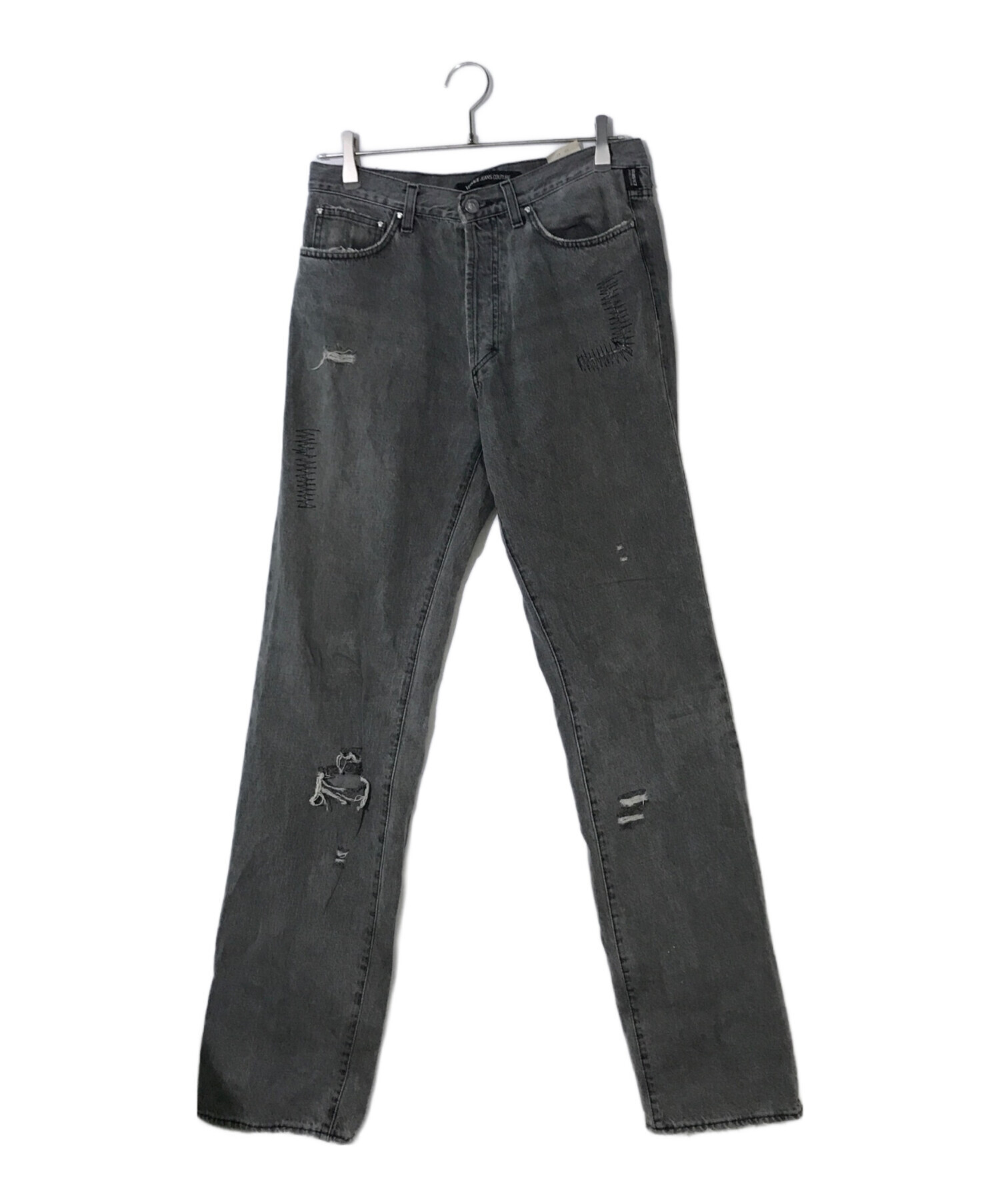 中古・古着通販】VERSACE JEANS COUTURE (ヴェルサーチ ジーンズクチュール) ダメージデニムパンツ ブラック  サイズ:W33｜ブランド・古着通販 トレファク公式【TREFAC FASHION】スマホサイト