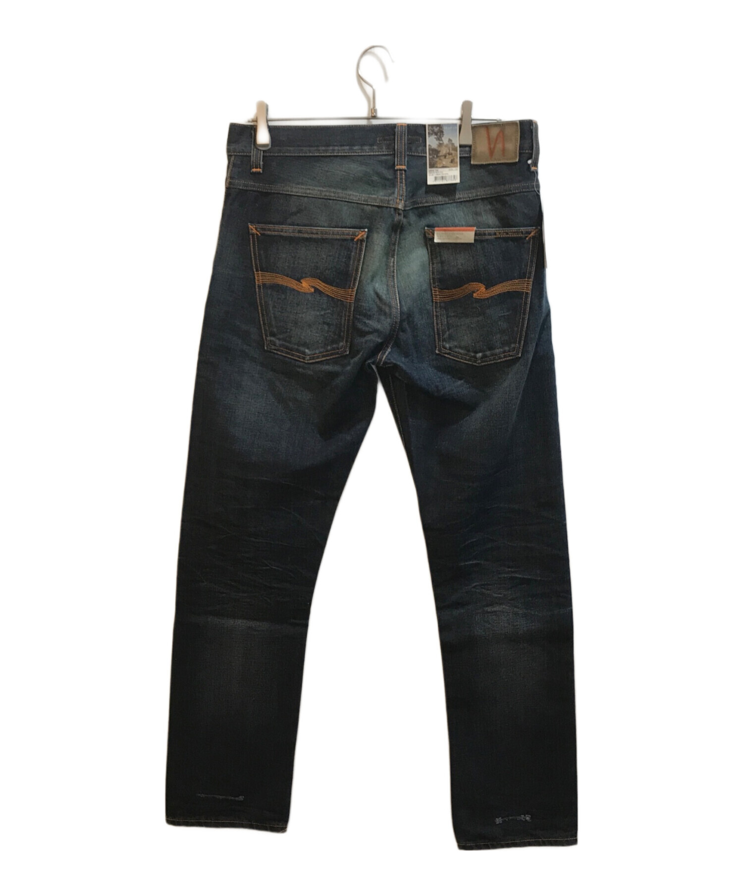 中古】ヌーディージーンズ nudie jeans THIN FINN デニムパンツ ジーンズ ストレート W32 L32 あたたか L インディゴ