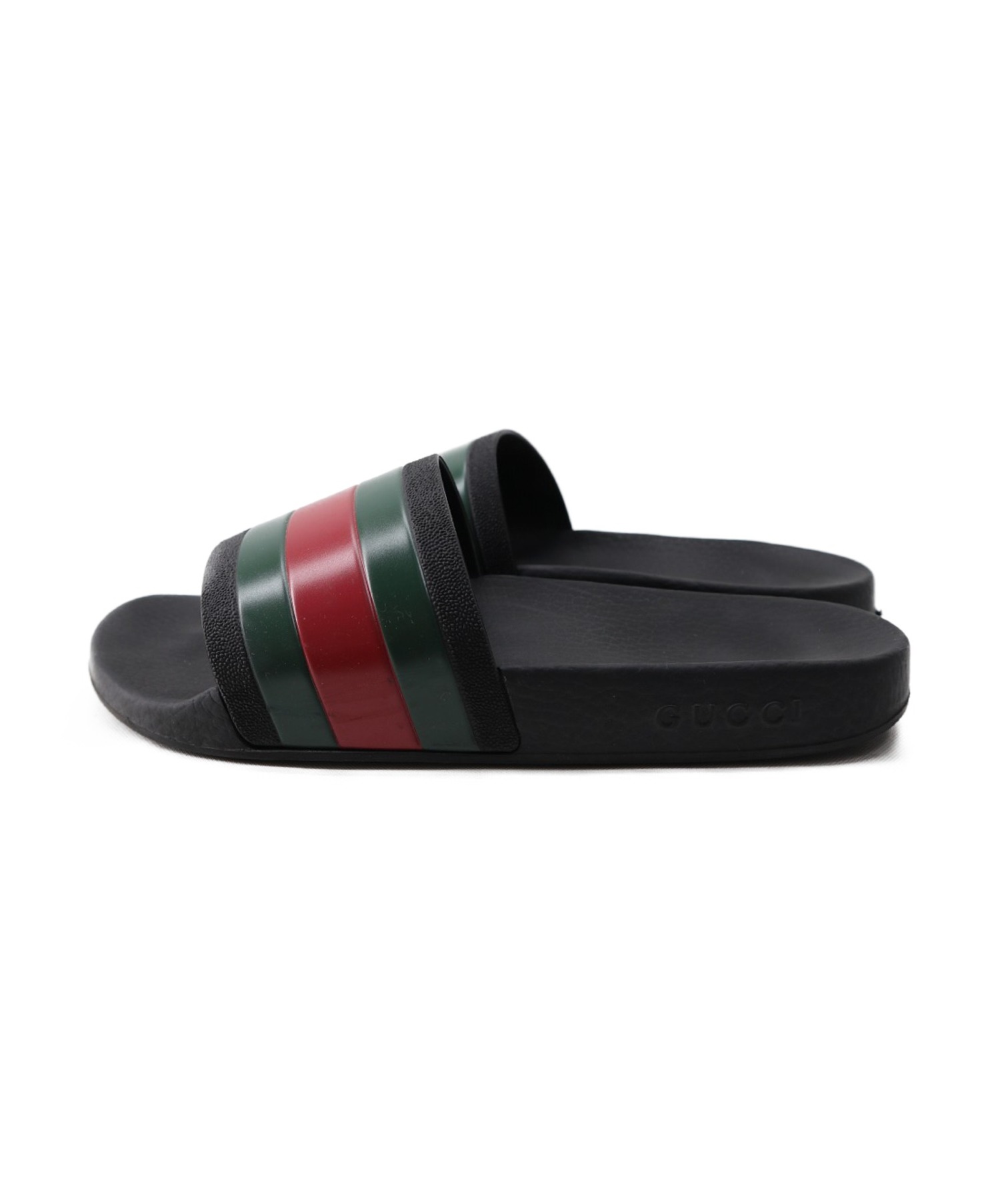 中古・古着通販】GUCCI (グッチ) シャワーサンダル ブラック サイズ