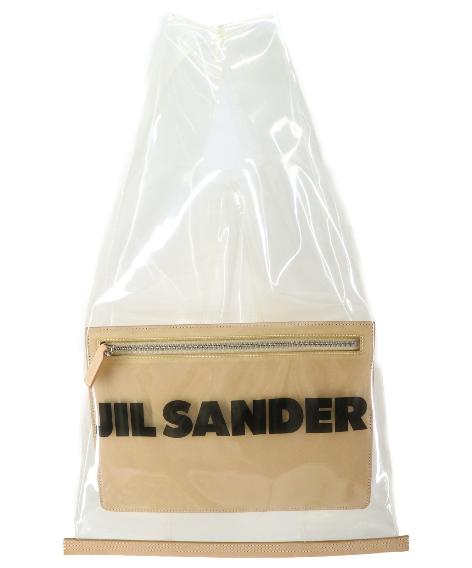 JIL SANDER (ジルサンダー) PVCレザーコンビトートバッグ ベージュ JSPO850290