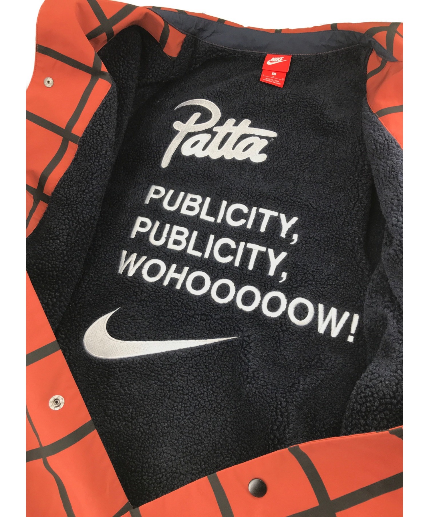 NIKE × Patta (ナイキ × パッタ) コーチジャケット オレンジ サイズ:L